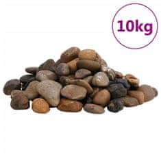 Greatstore Leštěné oblázky 10 kg mix barev 2–5 cm
