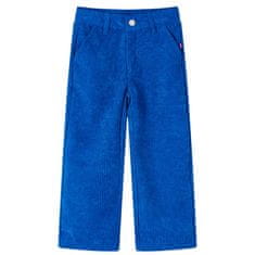 shumee Dětské manšestrové kalhoty kobaltově modré 128