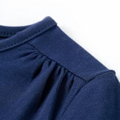 Vidaxl Dětské tričko s dlouhým rukávem Baletka námořnicky modré 140