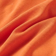Vidaxl Dětské tričko s dlouhým rukávem Letadla tmavě oranžové 116