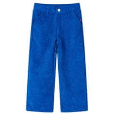 Greatstore Dětské manšestrové kalhoty kobaltově modré 104