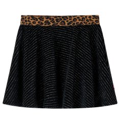 Greatstore Dětská sukně s leopardím pasem černá 104