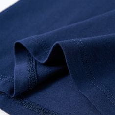 Vidaxl Dětské tričko s dlouhým rukávem Páv námořnicky modré 128