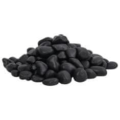 shumee Leštěné oblázky 25 kg černé 2–5 cm