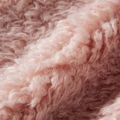 Vidaxl Dětská vesta umělá kožešina světle růžová 116
