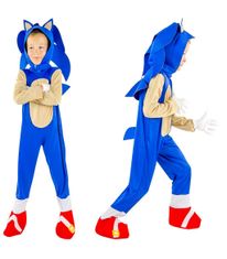 bHome Dětský kostým Sonic s maskou a rukavicemi 122-128 M