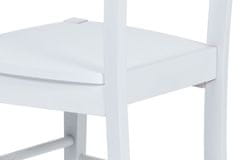Autronic Jídelní židle celodřevěná, bílá