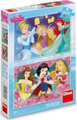 Dino Puzzle Disney princezny 2x77 dílků