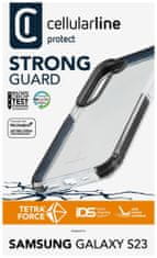 CellularLine Ultra ochranné pouzdro Cellularline Tetra Force Strong Guard pro Samsung Galaxy S23, transparentní