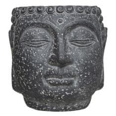 Dekorstyle Cementový Buddha květináč antracit