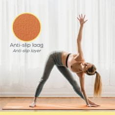LEBULA Wonder Core - Twin Color Yoga Mat - oranžová/šedá