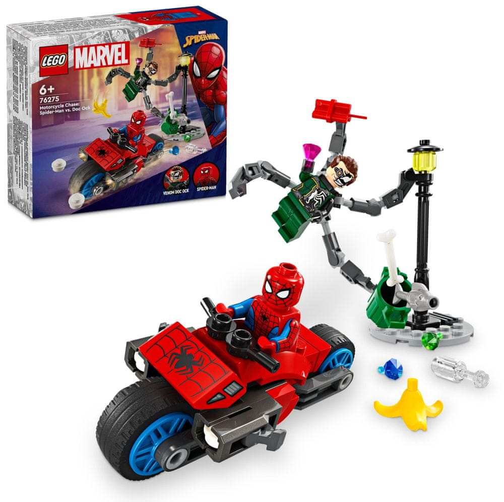 Levně LEGO Marvel 76275 Honička na motorce: Spider-Man vs. Doc Ock