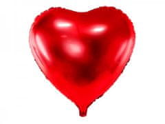 Paris Dekorace Foliový balónek srdce, červený 61 cm