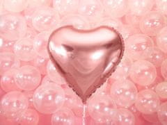 Paris Dekorace Foliový balónek srdce, růžové zlato 61 cm