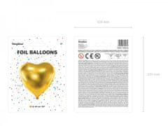 Paris Dekorace Foliový balónek srdce, zlatý 61 cm