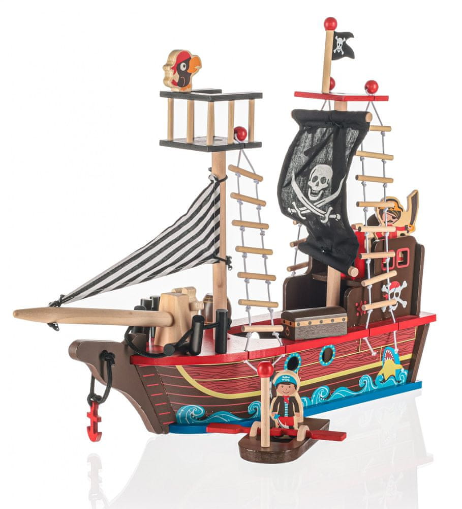 Levně ZOPA Dřevěná pirátská loď