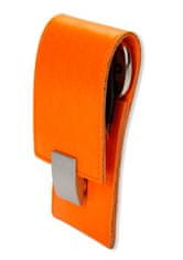 Alpen Premana Kapesní manikúrní sada, kožené pouzdro, 3 ks poniklovaných nástrojů, oranžová