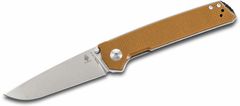 Kizer V4516A4 Domin Brown kapesní nůž 8,8 cm, hnědá, G10
