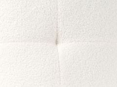 Beliani 3místná čalouněná rohová pohovka z buklé levostranná bílá SIRO