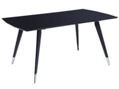 Beliani Jídelní stůl 160 x 90 cm černý MOSSLE