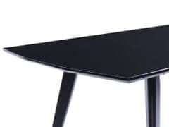 Beliani Jídelní stůl 160 x 90 cm černý MOSSLE