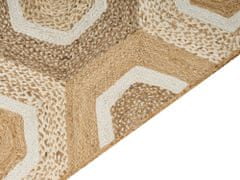 Beliani Jutový koberec 160 x 230 cm béžový BASOREN