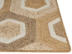 Beliani Jutový koberec 160 x 230 cm béžový BASOREN