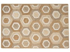 Beliani Jutový koberec 200 x 300 cm béžový BASOREN