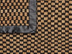Beliani Jutový koberec 140 x 200 cm černý/béžový GERCE