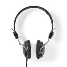 Nedis HPWD1104BK sluchátka přes uši, kabel 1.1 m, černá
