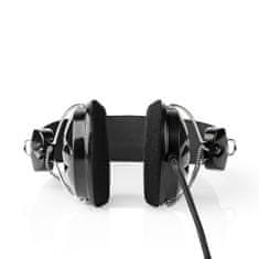 Nedis HPWD1104BK sluchátka přes uši, kabel 1.1 m, černá