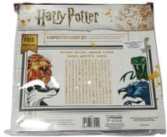 CurePink Set školních potřeby Harry Potter: Stand Together (blok, pastelky, propiska, tužka, pravítko, guma, ořezávátko, penál)