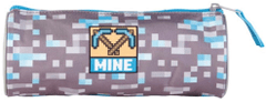 CurePink Školní penál na psací potřeby Minecraft: Warriors barel (22 x 8 x 8 cm)