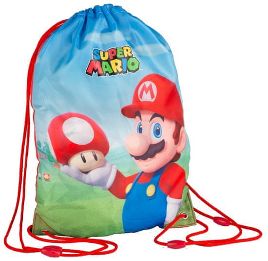 CurePink Gym pytlík Nintendo|Super Mario: Mario & Luigi (29 x 40 cm)