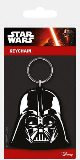 CurePink Přívěsek na klíče Star Wars|Hvězdné Války: Darth Vader ( 5 x 6 cm) pryžový