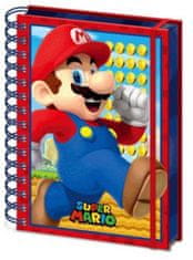 CurePink 3D proměňovací A5 blok-zápisník Nintendo: Super Mario (14,8 x 21 cm) kroužková vazba