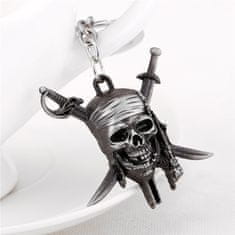 Přívěsek na klíče Piráti z Karibiku stříbrný