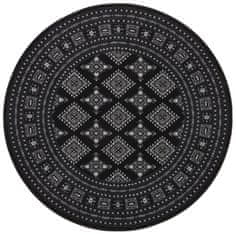NOURISTAN Kruhový koberec Mirkan 104109 Black 160x160 (průměr) kruh
