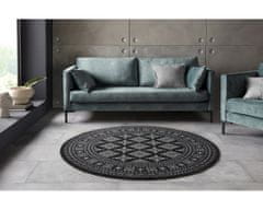 NOURISTAN Kruhový koberec Mirkan 104109 Black 160x160 (průměr) kruh