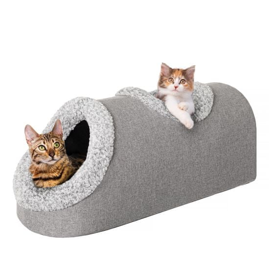 Hobbydog Box pro kočky s pelíškem "Bullet", barva šedá