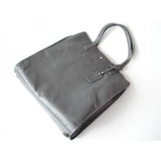 Vera Pelle Kabelky každodenní šedé Shopper Bag Genuine Leather A4