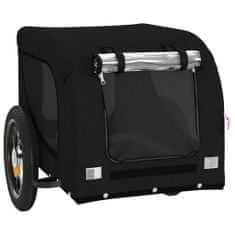 Vidaxl Vozík za kolo pro psa černý oxfordská tkanina a železo