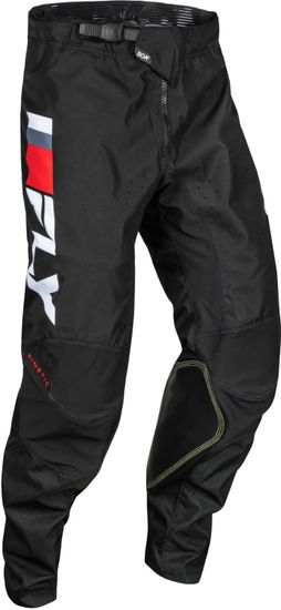 Fly Racing kalhoty KINETIC PRIX, - USA 2024 (červená/šedá/bílá)