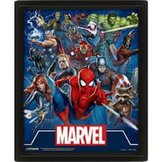 CurePink Proměňovací 3D obrázek Marvel: Filmové ikony (26 x 20 cm)