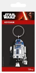 CurePink Přívěsek na klíče Star Wars|Hvězdné Války: R2-D2 (5 x 6 cm) pryžový