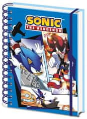 CurePink Poznámkový blok Sonic The Hedgehog: Comic Strip Jump Out (A5 16 x 21 cm)