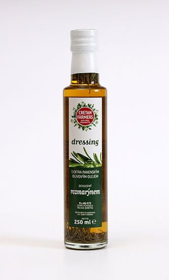Cretan Farmers CRETAN FARMERS Dressing s extra panenským olivovým olejem Rozmarýn 250 ml
