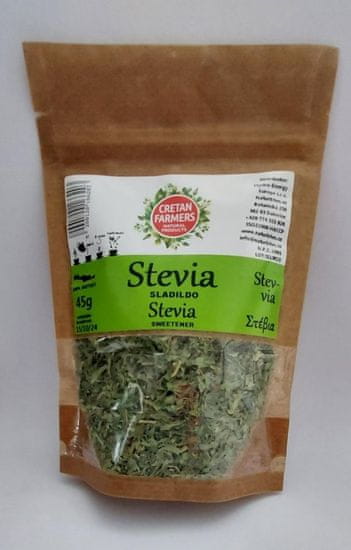 Cretan Farmers CRETAN FARMERS Přírodní sladidlo a čaj Stévia sušené lístky 45 g