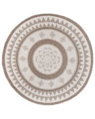 NORTHRUGS Kusový koberec Twin Supreme 105444 Jamaica Linen kruh – na ven i na doma 140x140 (průměr) kruh
