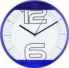 MPM QUALITY Designové kovové hodiny E01.2487, modrá